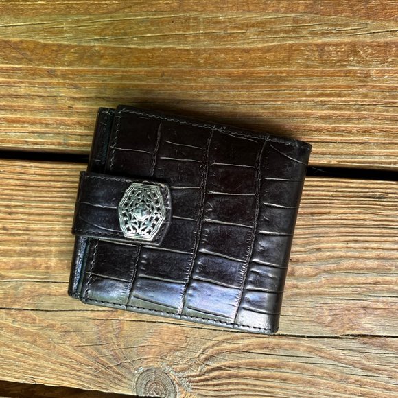 Vintage Brighton Black Fold Over Wallet - Picture 9 of 10
